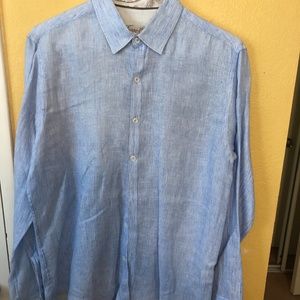 TASSO ELBA MENS M 15-15 1/2 LIGHT BLUE LONG SLEEVE